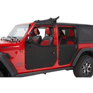 Bestop 5175035 Black Diamond 2-Piece Fabric Front Doors For 2018-Current Jeep Wrangler JL,4