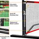 Pickleball Net for Driveway, Portable Pickleball Net System with Regualtion Size 22FT Pickle Ball Net, Outdoor Pickleballs, Carry Bag, Weather Resistant Metal Frame