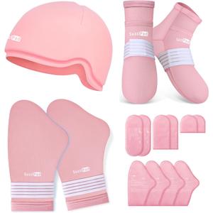 SuzziPad Chemo Care Package for Women & Men, Cooling Gloves, Socks and Cold Caps for Chemotherapy, Ideal for Discomfort of Head, Hand, Feet, L
