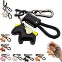 Yonuni Handmade Leather Horse Bag Charm - Kawaii Animal Charm for Handbags, Purse Bag Accessories Horse Keychain & Gift Idea