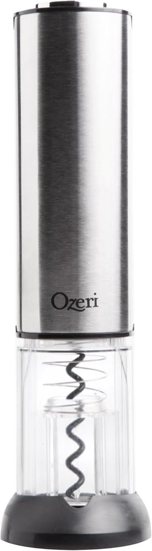 Ozeri Extravo Electric Wine Opener in Stainless Steel with Auto Activation (Button-Free Operation), Silver