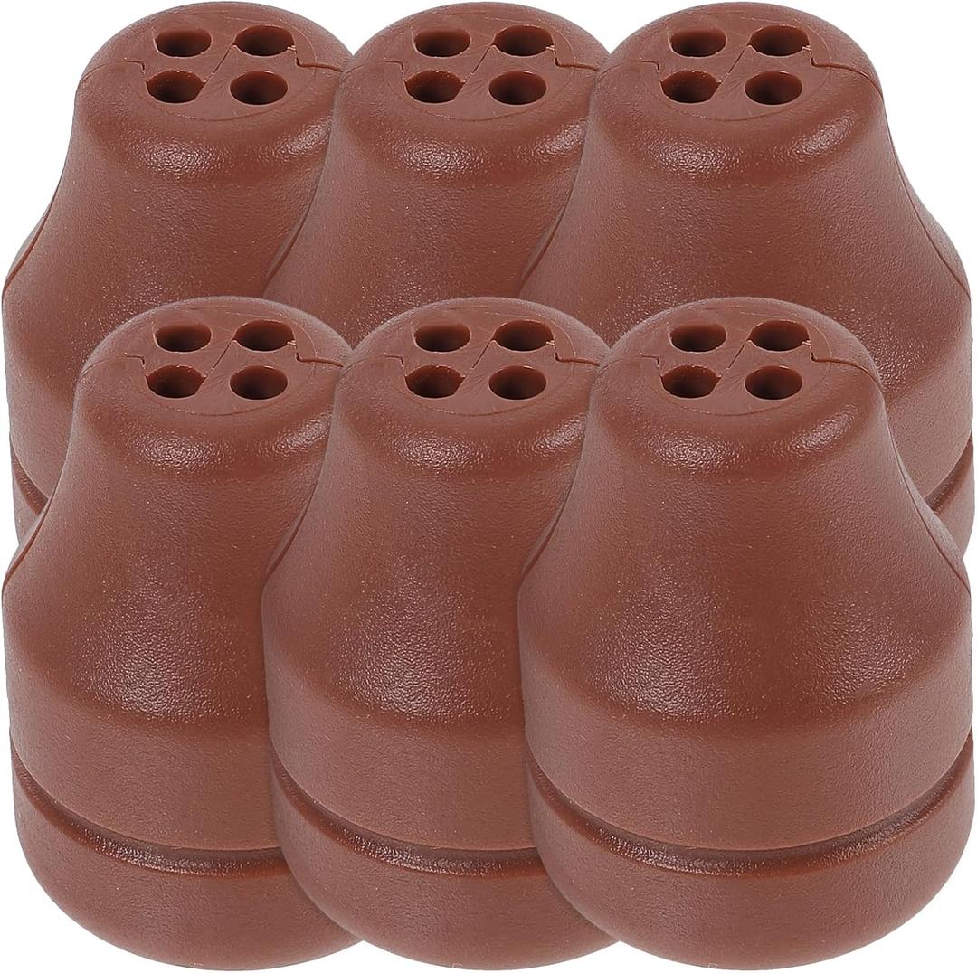 Cabilock Window Blind Cord Knobs Plastic Tassel Pull Ends Lightweight Curtain Accessories Handles for Horizontal Shades Easy Installation 6-Pack (3X2.2CM, Chocolate)