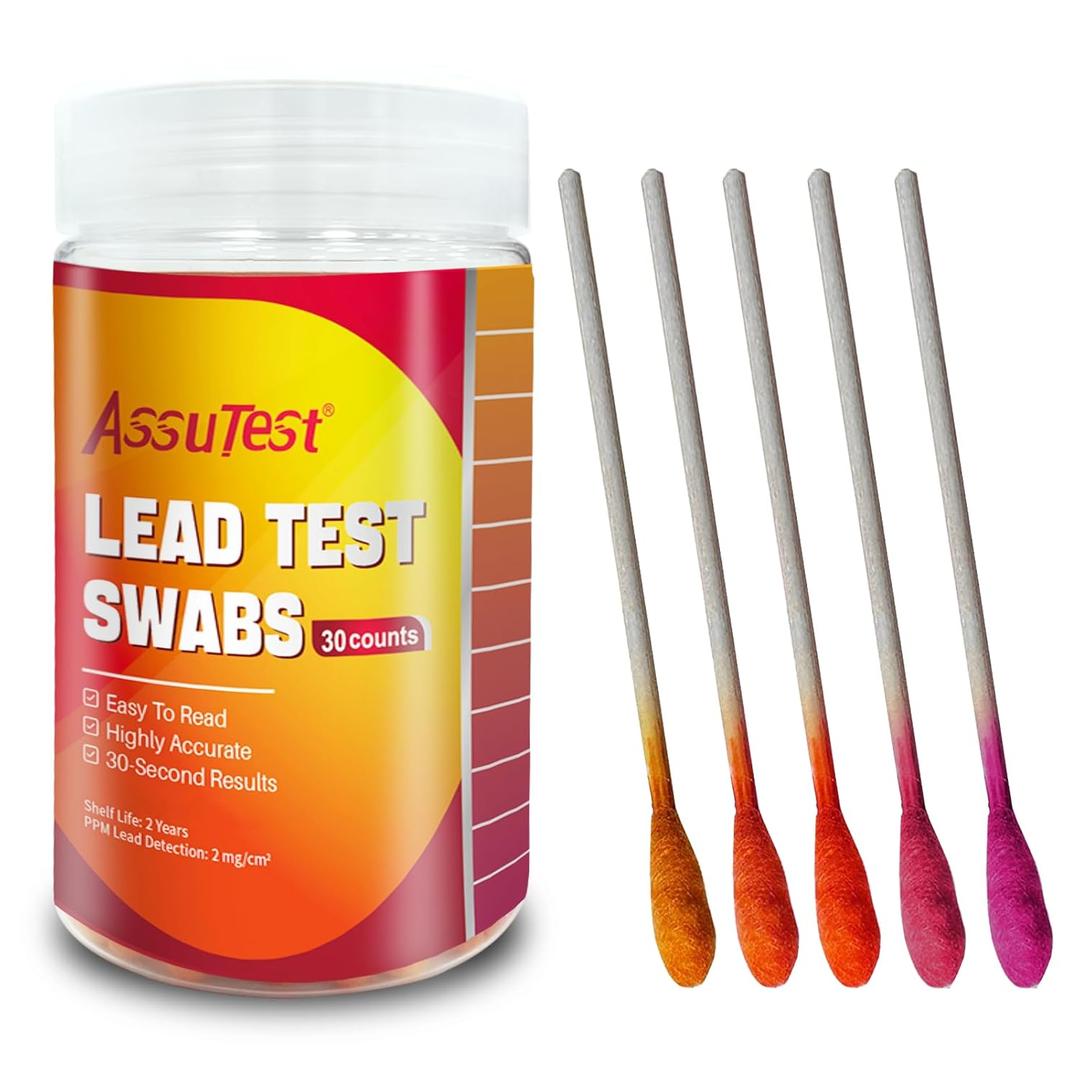 Lead Test Kit Results in Just 30 Seconds(60 Immediate Result Swabs) at Home Lead Test KitUse for Various Surfaces - Paint, Crockery, Toys, Jewellery, Metals, Ceramics, Woodwork