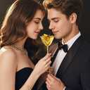 50th Anniversary Gold Gifts Golden Rose Romantic Gifts for Women Gold Table Decor Sweetheart Table Decorations Wedding Regalos para Mujer Gift for Girlfriend Wife Christmas Valentine's Day