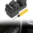 Silverado/Sierra/Traverse Upgraded Drive Side Power Window Switch Compatible with 07-14 Silverado Sierra 1500 2500HD 3500HD, Traverse, HHR, Yukon, Enclave, Replaces OE#, 20945129