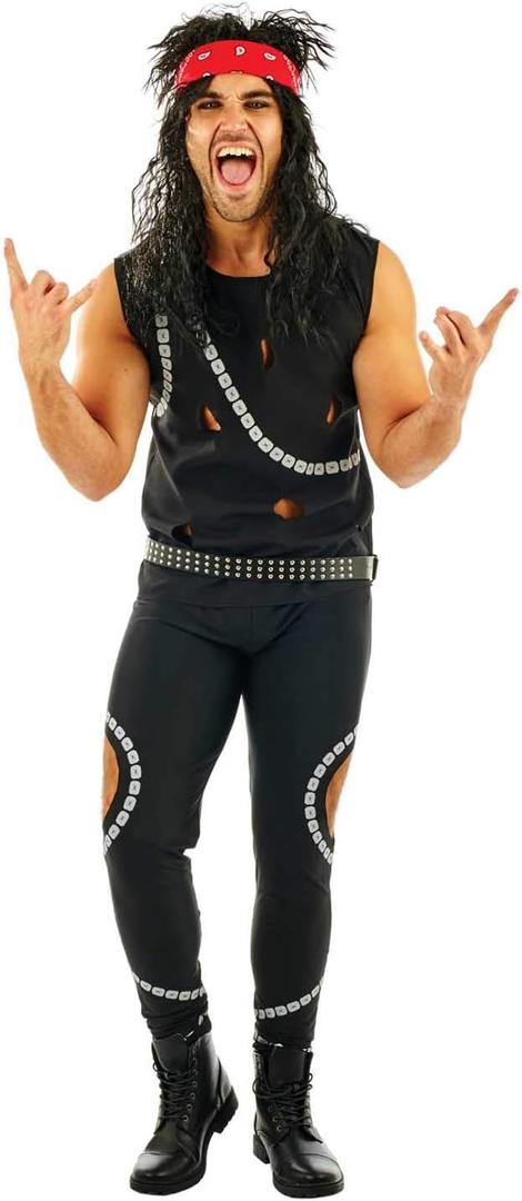 fun shack Mens Glam Rocker (X-Large, Black)