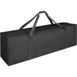 COOLBEBE 52" Sports Duffle Bag - 160L Extra Large Travel Duffel Luggage Bag with Upgrade 2-way Lockable Zippers, Sturdy & Water Resistant Long Duffle Bag for Camping Moving (Black 52inch)