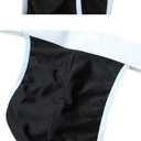 Men's Mankini bow tie Sling Briefs Sexy Cosplay Hollow Out Swimsuit Swimwear G-string SM Thong Halloween Cosplay (Black)