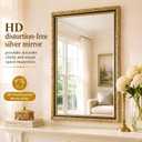 Vintage Black Gold Bathroom Mirror, 28 x 40 Inch Baroque Wall Mirror
