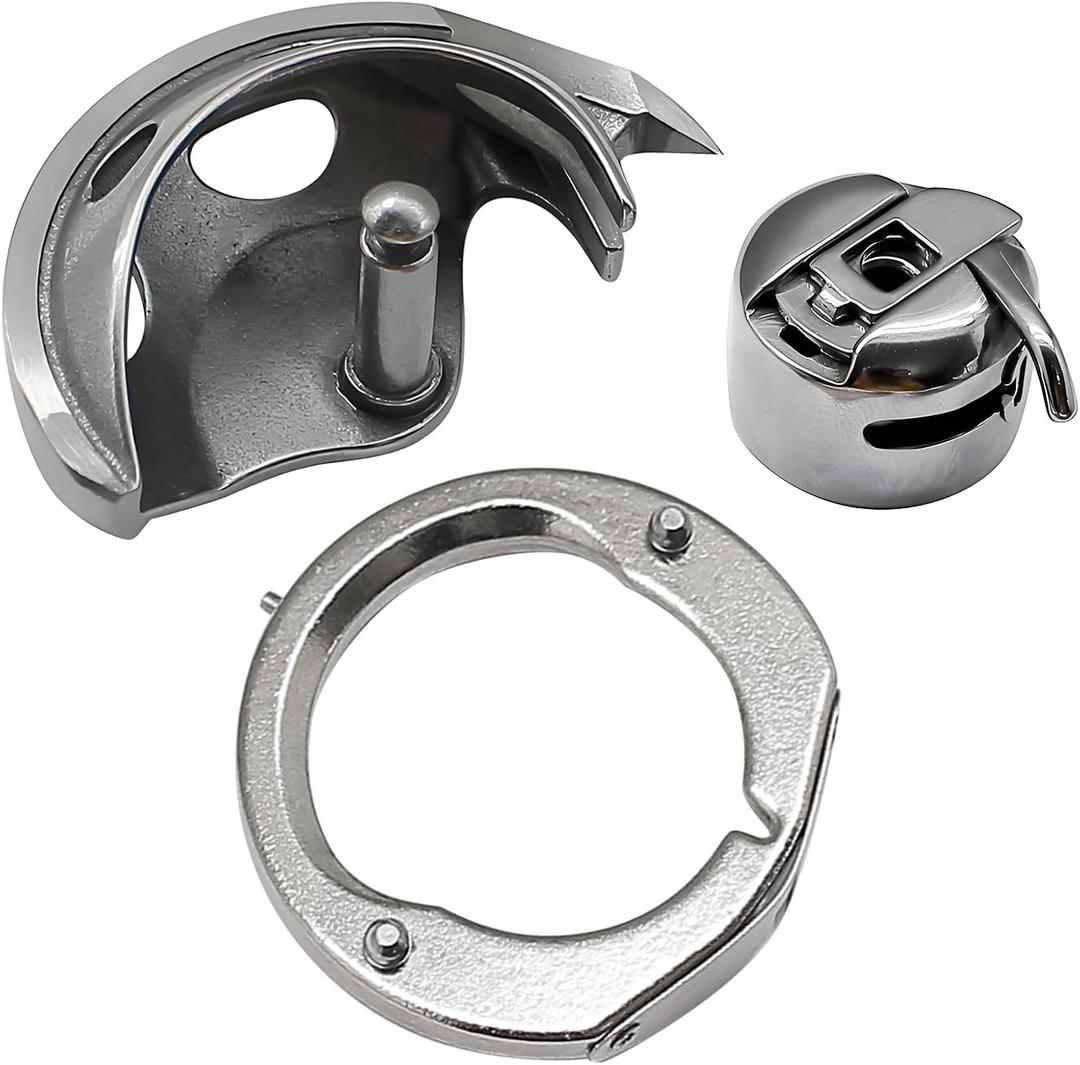 Fbshicung 3pcs/Set Bobbin Case & Hook & Race Replacement for Kenmore Brand Front Load Zigzag 148 & 158 Series Sewing Machine