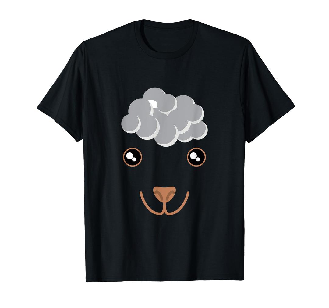 Port Company Funny Cute Animal Face Sheep Costume Halloween Adults Kids T-Shirt ,Size M