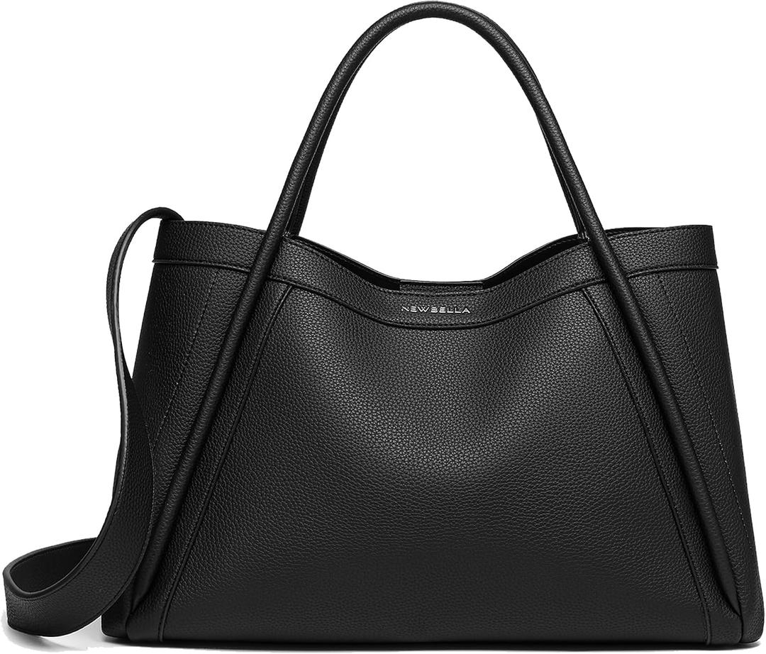 NEWBELLA Tote Bag for Women, Vegan Leather Crossbody Shoulder Bag, Top Handle Satchel Purse for Work, Travel, Daily Use