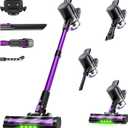 Cordless Vacuum Cleaner, 500W/40Kpa Vacuum Cleaners for Home, Stick Vacuum Cordless with LED Display, Anti-Tangle & Wall Mount
