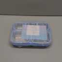 BiuLeon Snackle Box Containers, Stainless Steel 5 Compartments Divided Serving Tray with Lid, Removable LeakProof Portable Bento Box for Fruit Candy Nuts Food - School, Picnic and TravelBlue