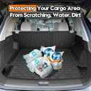 KUST Trunk Cargo Mat for Nissan Rogue 2021-2025 2026, TPE Rubber Cargo Liner with Backrest Mat for Rogue Accessories Rear Trunk Liner High Edge