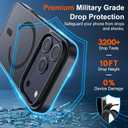 SUPFINE Magnetic for iPhone 17 Pro Case (Compatible with MagSafe)(Military Grade Drop Protection) Translucent Matte Shockproof with Anti-Fingerprint Phone Cover,Black