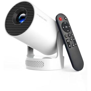 Magcubic Mini Projector 4K support with WiFi 6 and Bluetooth 5.4, 5w Soundbase Speaker, Auto Vertical Keystone 180°Rotatable Portable Proyector for Home Bedroom Outdoor HY300Pro+