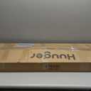 Huuger LED TV Stand for Bedroom, 55 Inch Fabric Dresser with Power Outlets, Entertainment Center for 60, 55, 50 Inch TV, 6 Drawer Dresser for Bedroom, Chest of Drawers with Shlef, PU Leather, Black