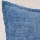 Pack of 2, Chenille Throw Pillow Covers 20x20 Inch Blue Decorative Pillowcase Boho Farmhouse Cushion Covers Soft Couch Cushion Case for Couch Sofa Bedroom Living Room