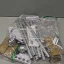 2 Pack Curtain Rod 32 to 58 Inches (2.6-4.8ft), USFOOK 7/8 Inch Telescoping Splicing Curtain rods for Windows 20 to 54 Inch, Silver Decorative Drapery Rods for Home with Translucent Finials