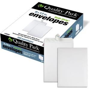 Quality Park 9" x 12" Self-Sealing Catalog Envelopes, for Mailing, Organizing and Storage, White Wove, Heavy 28-lb Paper, 100 Per Box (QUA44582)