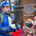 1 Set Adjustable Marching Band Lyre for Trumpet with Flip Folder, Wooden Holder Trumpet Lyre with 12 Double-Sided Sheet Music Pages for Clarinet Flute Trombone Saxophone