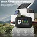POWOXI 20W 12V Solar Battery Charger Trickle Maintainer Kit for Car | Smart Charge Controller | USB charging cable | Waterproof | Intelligent Safety Protections | for Boat, Marine, RV, Automotive, ABS Solar 20W-1