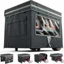 Generator Covers, Generator Covers While Running, 32X24X24 inches, Top Can be Opened, With Tool Bag and Visual Operation Window, Suitable for 3000W-12000W Frame Generator, Black.