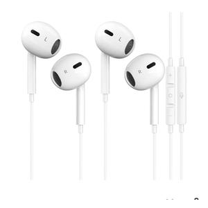2 Packsfor iPhone Headphones Wired Earbuds/Earphones Nosie Reduction Builtin Microphone & Volume Control Headsets Compatible with iPhone 14/13/12/11/XR/XS/X/8/7/SE/Pro/Pro Max