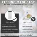 MILK & WATER All in One Baby Bottle & Baby Formula Dispenser On the Go, 9oz - Keeps Water Warm & Formula Fresh - Baby Formula Mixing Bottle with Anti Colic Nipple - Leak-Proof - 3+ Months (White)
