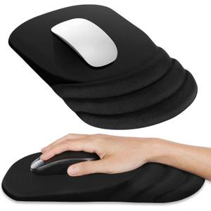 Ergonomic Mouse Pad with Wrist Rest, Carpal Tunnel Mousepad Waist Support, Memory Foam Massage Design Pain Relief (ABCD123)