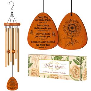 Christian Gifts for Women, Religious Inspirational Gifts for Men Women, Christian Wind Chimes Baptism, Birthday, Christmas,Thanksgiving, Faith Based Gift for Pastor Friends Mom Boys Girl Sister (Medium 25.6")
