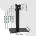 BFTOU Monitor Stand for 13"32" Screens Swivel Computer Monitor Holder Freestanding 5 Height Adjustable TV Stand VESA 80x80mm/95x95mm Holds up to 77lbs