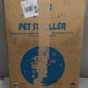 Pet Stroller for Medium Dogs, Smooth-Ride Dog Stroller with Detachable Carrier, Rubber Wheels, Car Seat Combo 3-in-1, Up to 50 lbs, for Senior Dogs & Cats, Black