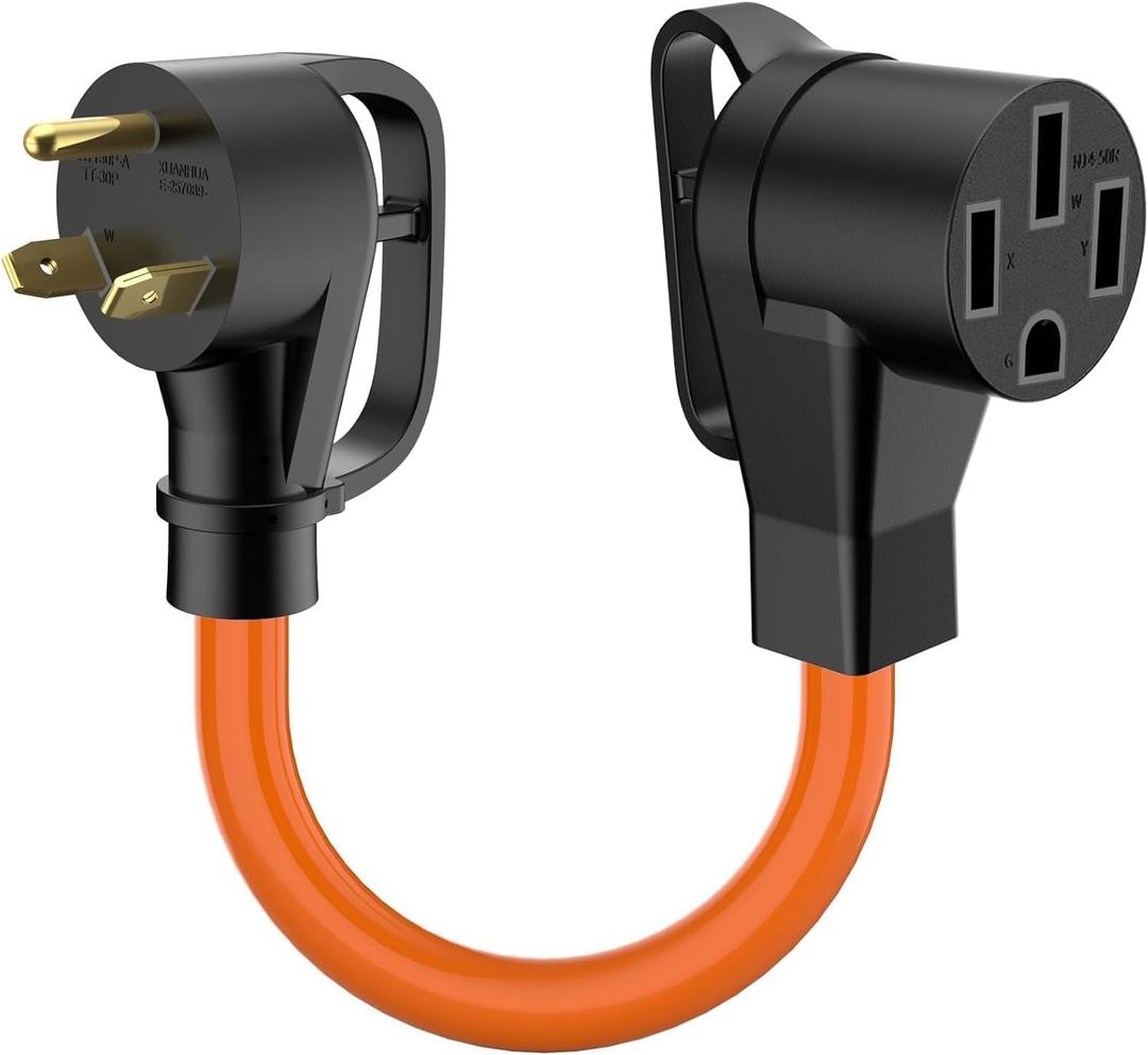 EV Charger Adapter Cord: NEMA TT-30P to 14-50R Charger 3 Prong 30AMP Dryer to 50 AMP EV Conversion Adapter Only Compatible with Tesla Gen 2 Charger ETL & UL Listed