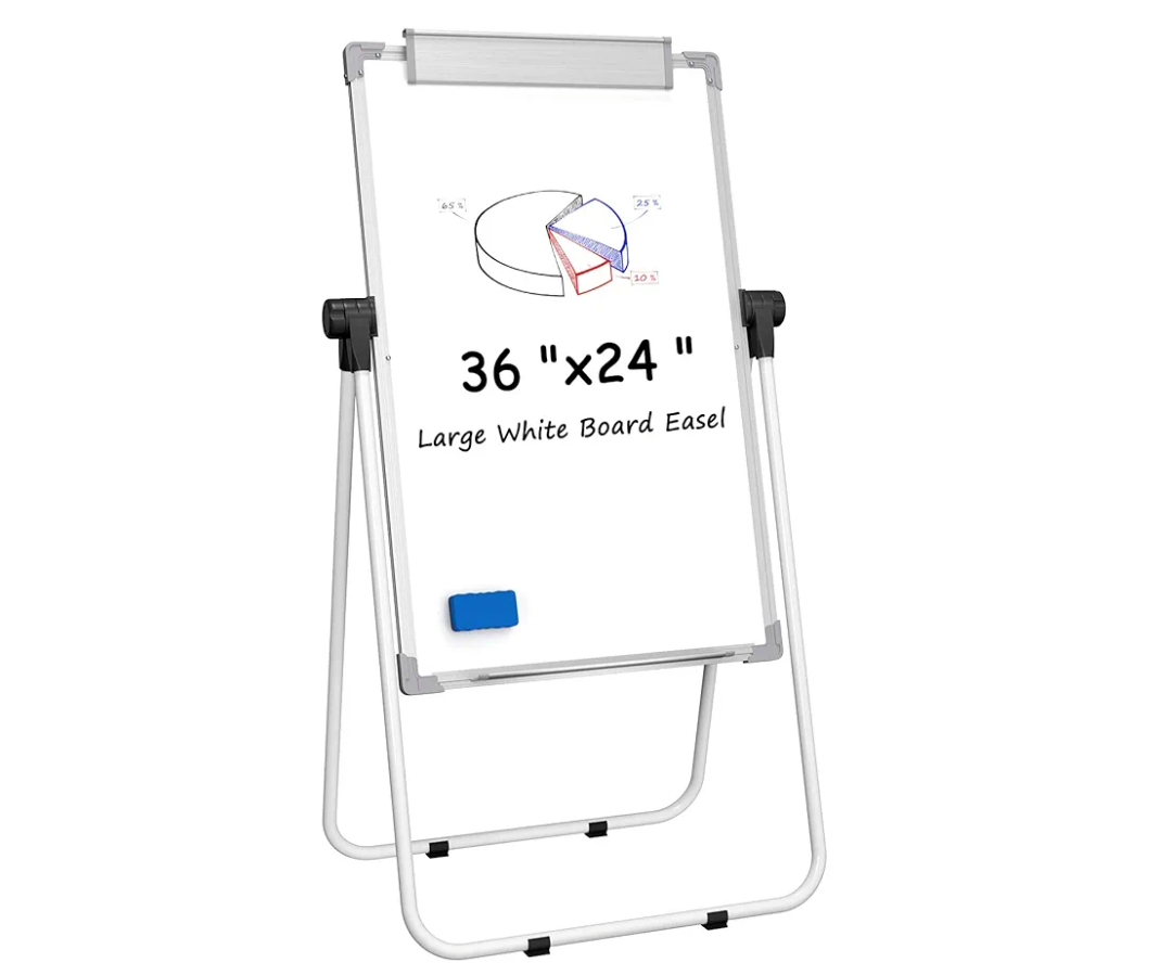 MaxGear Double-Sided White Board 36" x 24" Dry Erase Board with Stand Easel Whiteboard Magnetic Portable White Boards with Stand Height Adjustable for Flip Chart Home Office School