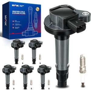 OEM Performance Set of 6 UF553 Ignition Coils & Double Iridium Spark Plug Fits for Ford Edge Taurus Flex Taurus SEL Taurus X Taurus Limited Fusion Mercury Sable Mazda CX-9 6 Lincoln MKX MKS MKT MKT