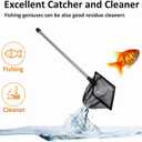 Aquarium Fish Net, 6 Inch Fine Mesh Fish Tank with Extendable 9-24 inch Long Handle
