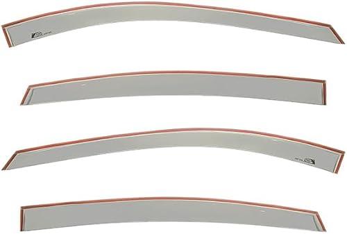 Replacement for 2020-Present Nissan Versa Models | EOS Visors Tape-On Smoke Tinted Side Vents Window Visor Rain Guard Deflectors