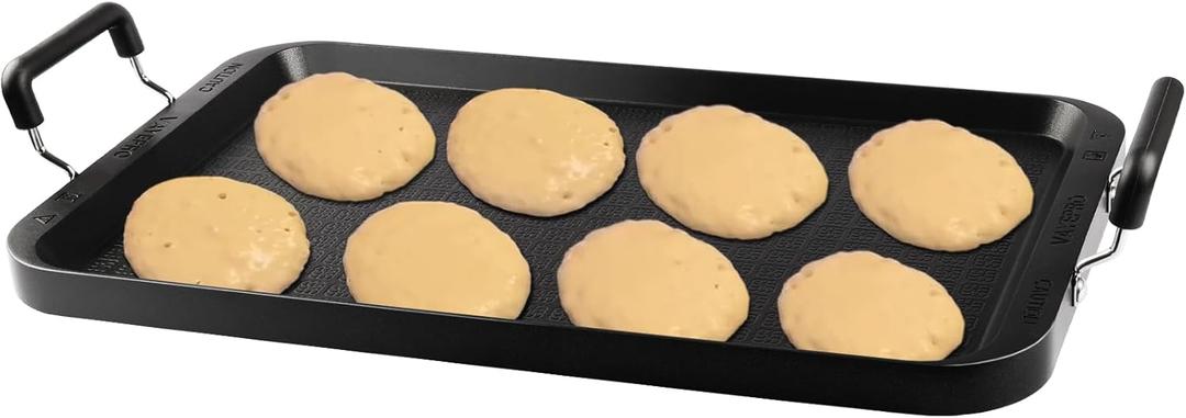 Vayepro Stove Top Griddle, 22 Inch 2 Burner Large Grill Pan for Stove Top, Non-Stick Aluminum with Handles, Indoor Outdoor Cooking/Camping (22" x 12" x 1.8")
