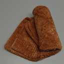 MANDIOO Pack of 2 Soft Chenille Textured Throw Pillow Covers Square Accent Solid Decorative Cushion Cover Cozy Farmhouse Pillow Case for Couch Sofa Bed Living Room 20x20 Inch Burnt Brick