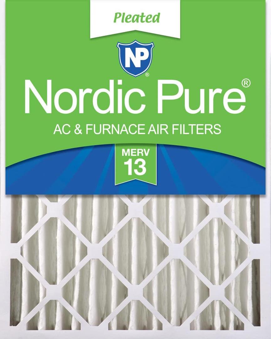 Nordic Pure 16x25x4 (Actual Size: 15 1/2 x 24 1/2 x 3 5/8) Pleated MERV 13 Air Filter 1 Pack