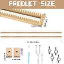 Lounsweer 38" Extra Long Chunky Blanket Loom Knitting Board Kit Adjustable Wood Looms for Beginners DIY Craft Enthusiasts Single Knit and Double Knit 168 Pegs