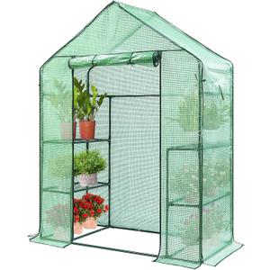 VIVOSUN 57 x 29 x 77-Inch Mini Walk-in Greenhouse with Windows, Shelves and Anchors, Plant Garden Hot House