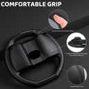 GLDRAM Steering Wheel for Nintendo Switch 2 Joycon (2025), Motion Control Racing Wheel with 4 Thumb Grips for Mario Kart World & 8 Deluxe, Racing Games Accessories with Ergonomic Design - 2pc Black