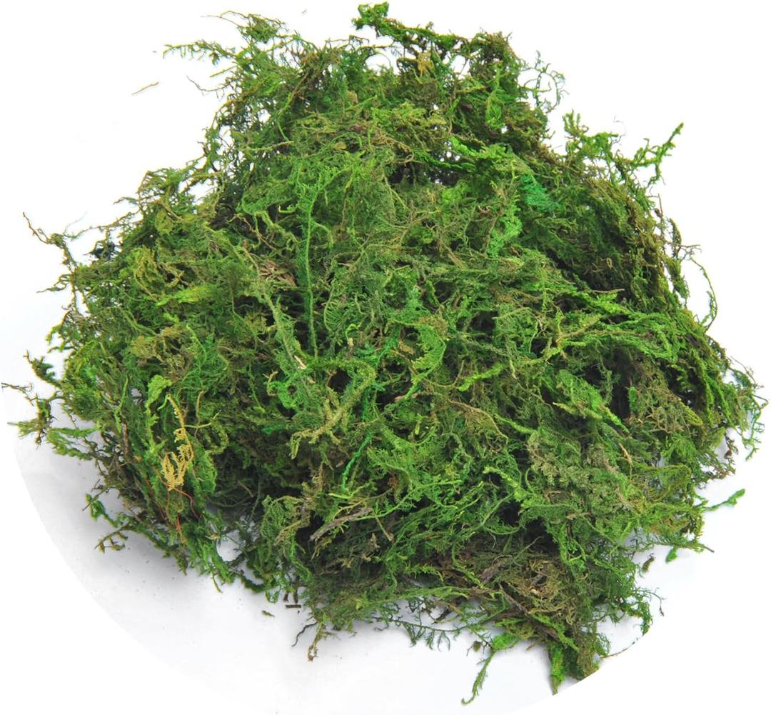 Fake Moss, 10.5oz Aftificial Decorative Green Grass for Centerpieces, Plant, Crafts, Flowers