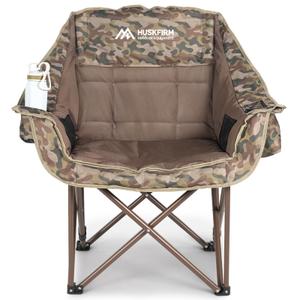 Oversized 2 Pack Camping Chairs, Camping Chairs Support 450LBS,Camouflage