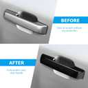 Exterior Door Handle Cover Compatible for Ford F150 2021 2022 2023 2024 Accessories Door Handle Protector Trim (with Key Hole, Glossy Black)