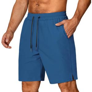 COOFANDY mens Athletic Shorts (Blue, M)