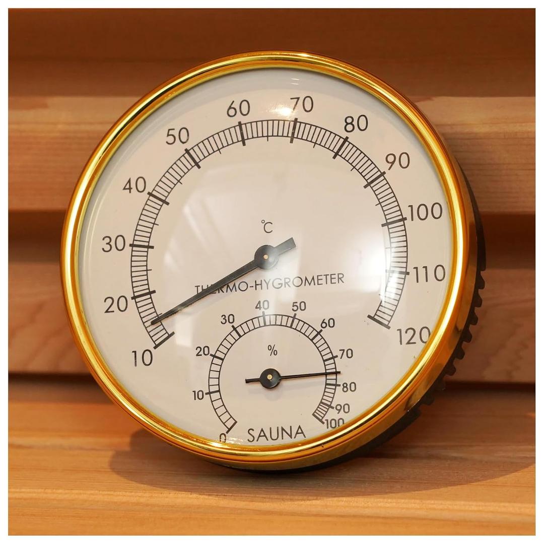 Sauna Thermometer 2 in 1 Thermometer Hygrometer for Sauna Room, Sauna Accessories for Any Barrel or Infrared Steam Saunas